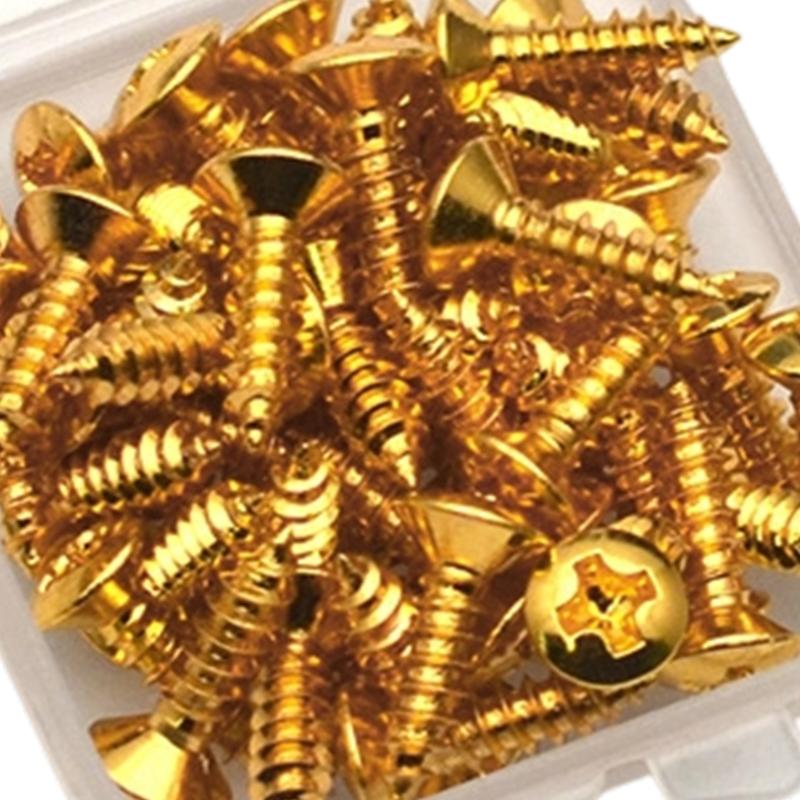 Precisions Bass Guitar Screws Pickguard Mounting Hardware Anti Corrosion Metal Bulk Replacement Bass Screws