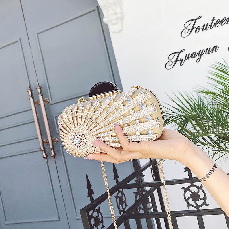 Модный тренд темпераментная инкрустированная бриллиантами вечерняя сумка персонализированная вечеринка аура цепочка на плечо сумка-мессенджер женская сумка