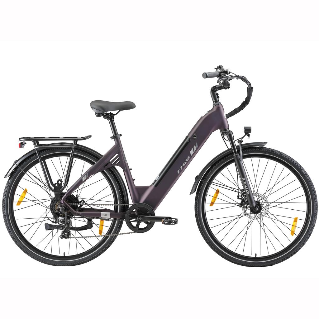 TTGO C3 SE Multi Terrain Electric Bicycle For Adult 28 Inch Tires 250W Motor 36V20Ah Battery City Community E-Bike With All-Terrain Braking