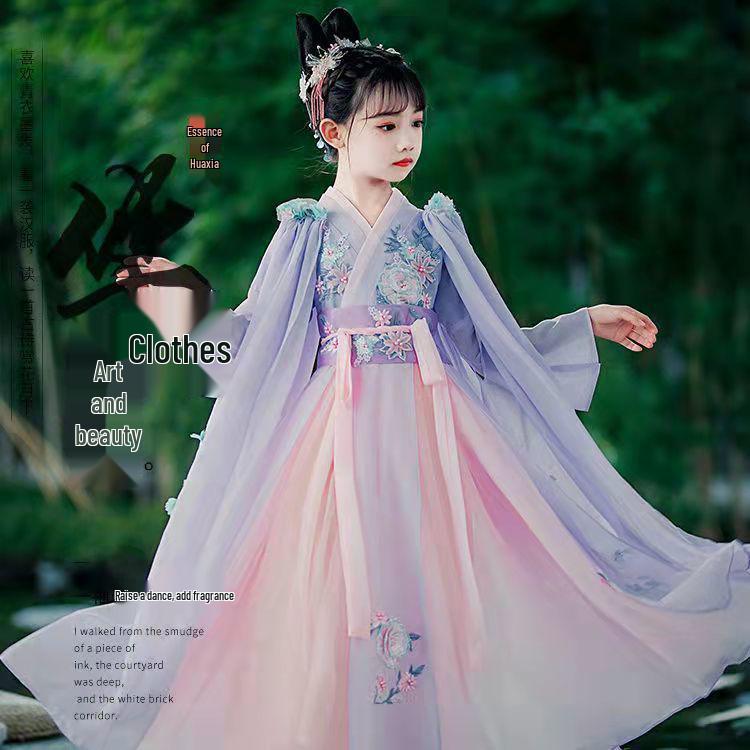 Hanfu Ruqun Весна/Осень 2025: Супер-фееричный древний стиль Тан-костюм для девочек
