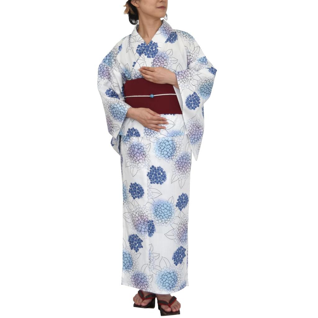 Сэйэй Юката для Гортензии Легко надевать Узор Гортензии (Сэйэй) [Легкие Взрослые, Юката, Размер M-L, 72034] Юката,