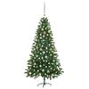 Maison Exclusive - Arbre de Noël artificiel pré-éclairé et boules 150 cm Vert