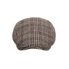 Plaid Beret Men's Autumn Winter Thick British Woolen Peaked Cap Newsboy Caps for Men Forward Cap Paintsman's Cap Driver Ivy Hat