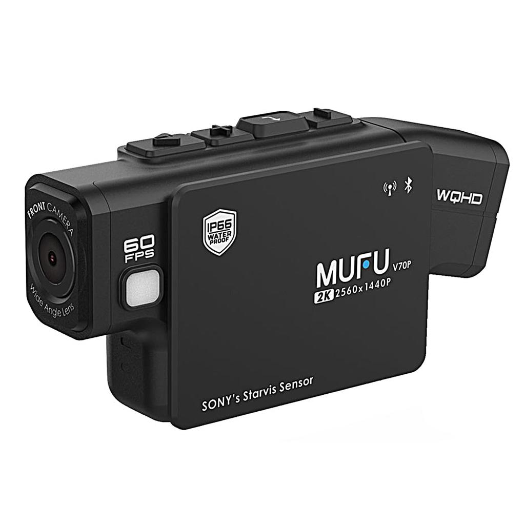 MF-BDVR002 Dash Camera, For Motorcycles, 2 Cameras, Simultaneous Recording, Helmet Mounted, Motorcycle, Bicycle, WiFi, Bluetooth 5.0, 5 Megapixels, 2K