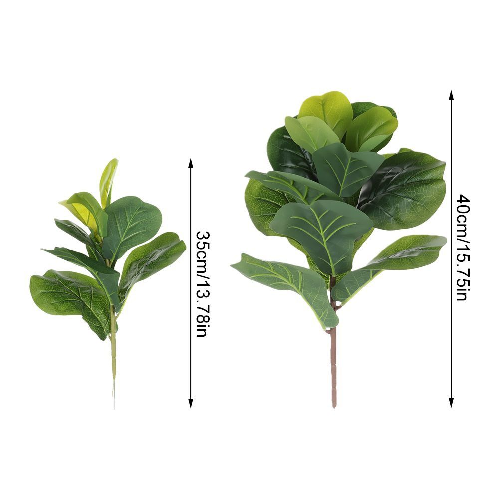 Decoration Courtyard Ornament Faux Leaves Lifelike Greenery Fake Plants Artificial Ficus Branch