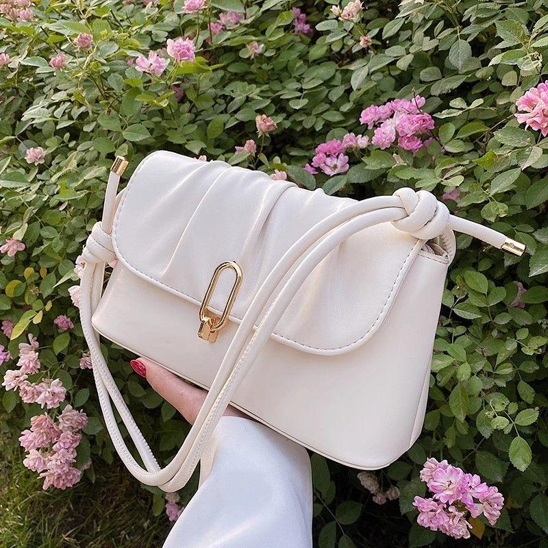 Niche White Bag Women's 2025 New Model Is Popular This Year, Versatile High-end Shoulder Bag, Underarm Messenger Bag