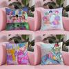 KPop D-Demon H-Hunters Saja Boys Pillow Case Silky Short Plush with Invisible Zipper Dustproof Sofa Cushion Cover for Home Decor
