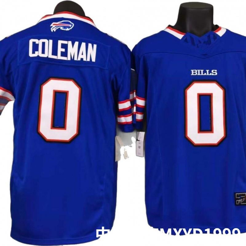 Buffalo Bills 0 Coleman Blue Football Jersey Third Generation Embroidered NFL Style Uniform Men