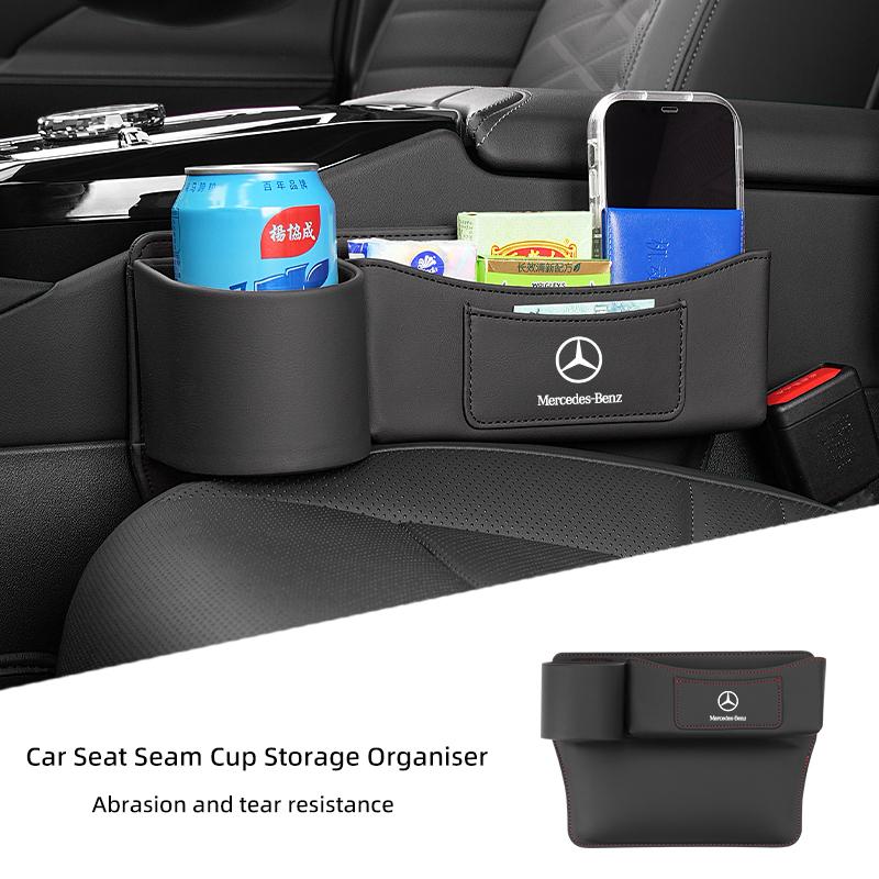 FIQ4 2025 Hot Car Seat Gap Storage Box Car Crevice Storage Box Seat Organizer For Mercedes Benz AMG A C E Class C180 C200 C260 C300 W