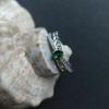 Серебряное кольцо с изумрудом nano 0.518ct, вес изделия 2,61 гр (2192138)