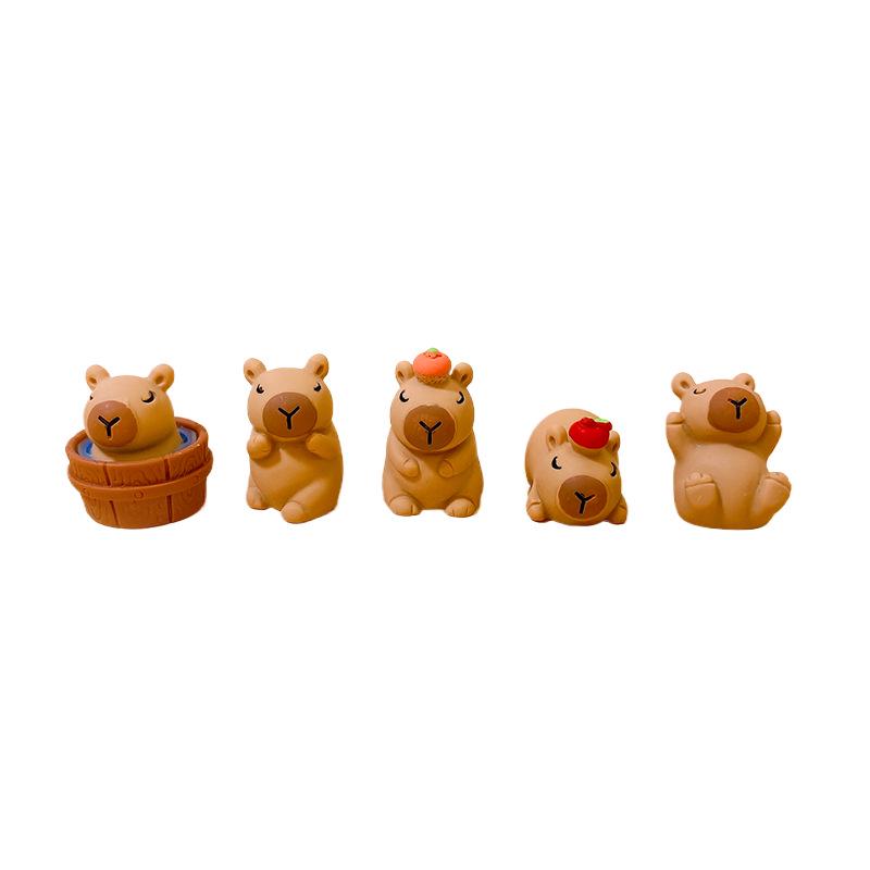 Матовый Брелок-фигурка капибары 3D и магнит - DIY ювелирный аксессуар