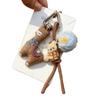 1Pcs Cute Pony Alpaca Doll Keychain Bag Pendant Animal Doll Keyring For Car Keys Accessories Creative Gifts
