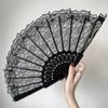 Decorative Fan Chic Female Handheld FanVintage Style Lace Folding Fan Chinese Japanese Pattern Art Craft Gift Decor