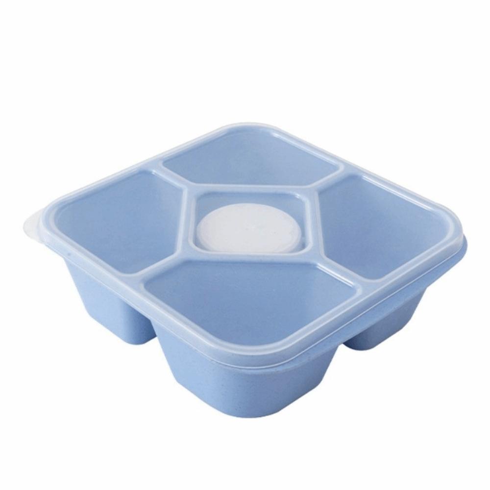 Новые контейнеры для закусок из пшеничной соломы, 5 отделений, безопасные для микроволновой печи, коробки для хранения еды, многоразовый ланч-бокс для приготовления еды на неделю, для взрослых