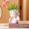 Cute Fairy Head Plant Pot Cartoon Succulents Flower Pot Girl Face Flowerpot  Garden Courtyard