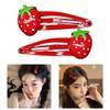 1 Pair Glitters Flower Fruit Hair Clips For Girls Cartoon Hair Accessories For Kids' Birthdays Children's Hair Ornaments