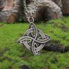 Винтажное ирландское колдовство, кельтский кулон с узлом ведьмы, ожерелье для мужчин и женщин, защитный амулет на удачу, ювелирные изделия