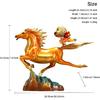 Aris & Juno Hand-Painted Copper Horse and Monkey Sculpture, Traditional Chinese Instant Nobility Blessing Statue, Feng Shui Office Desk Home Career