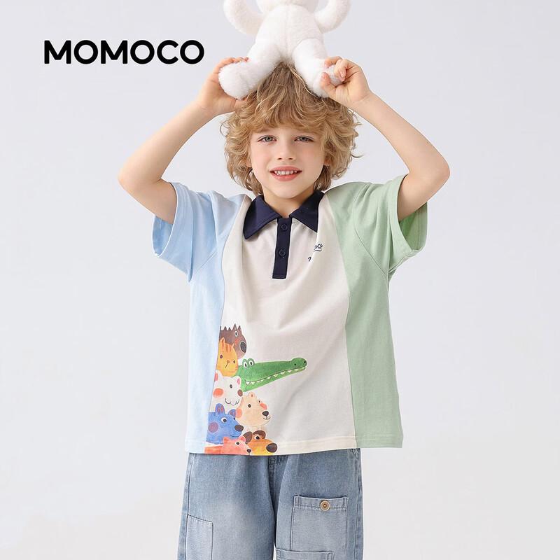 Летняя повседневная рубашка-поло для мальчика MOMOCO
