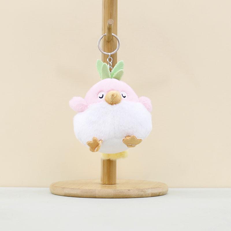 Charming Stuffed Bird Keyring Soft Plush Toy For Kids And Adults In Vibrant Colors Green Blue Pink Purple