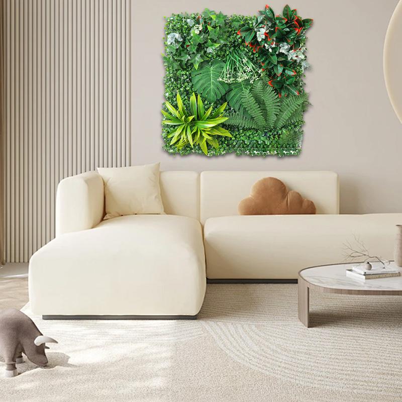 50x50CM Home Decor Lawn Carpet Artificial Plant Wall Panel Flower Wall UV Protection