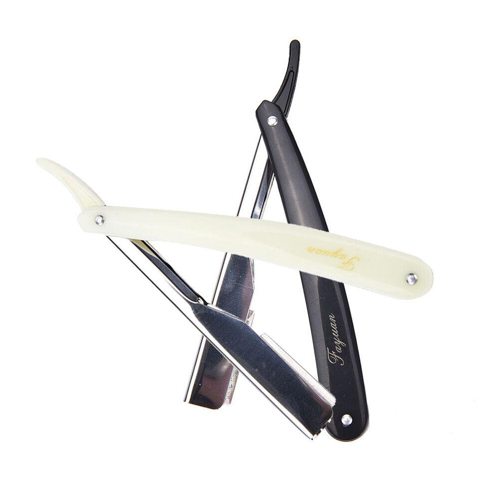 Парикмахерская бритва с прямым лезвием из нержавеющей стали, складной нож для бритья, мужской складной нож для бритья