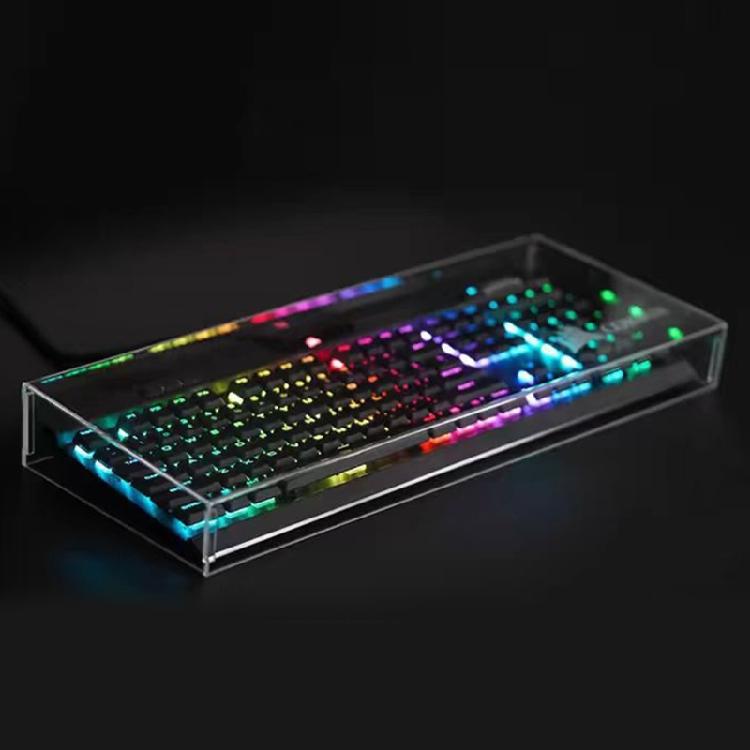Clear Acrylic Keyboards Protectors Full Coverage 104-108Keys Dustproof Shield Spillproof Layer For Office Setups And Pet Safety