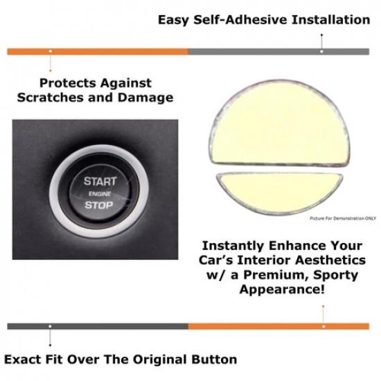 Sports Red Real Carbon Fiber Engine Start Stop Button Cover For Porsche Taycan
