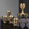 Европейские Винтажные Бокалы для Вина, Резная Мини-Рюмка для Крепких Напитков Водки, Портативный Бокал для Крепких Напитков из Бронзового Сплава, Свадебное Украшение, 30 мл, 1 шт.