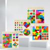Children'S Wooden Three-In-One Square Tangram Puzzle Puzzle Puzzle Baby Early Education Educational Development Toy