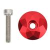 CANSUCC Aluminum Alloy Bike Stem Top Cover Pressure Resistant Bike Headset Top Cover with Screw for Cycling Red