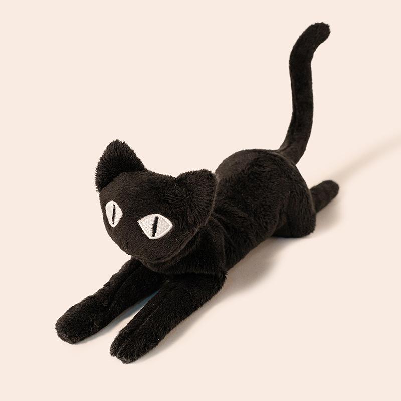 Новая черно-белая кукла-мешок с песком в виде кошки, плюшевая игрушка-кошка, детский подарок, украшение на день рождения