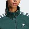 adidas Оригинальная приталенная спортивная куртка с логотипом и высоким воротом, на молнии и с длинными рукавами, женские куртки зеленого цвета IW3162