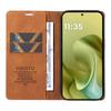 Для Motorola Moto G86 5G Кожаный чехол YIKATU YK-004 Чехлы-кошельки для телефона с эффектом кожи