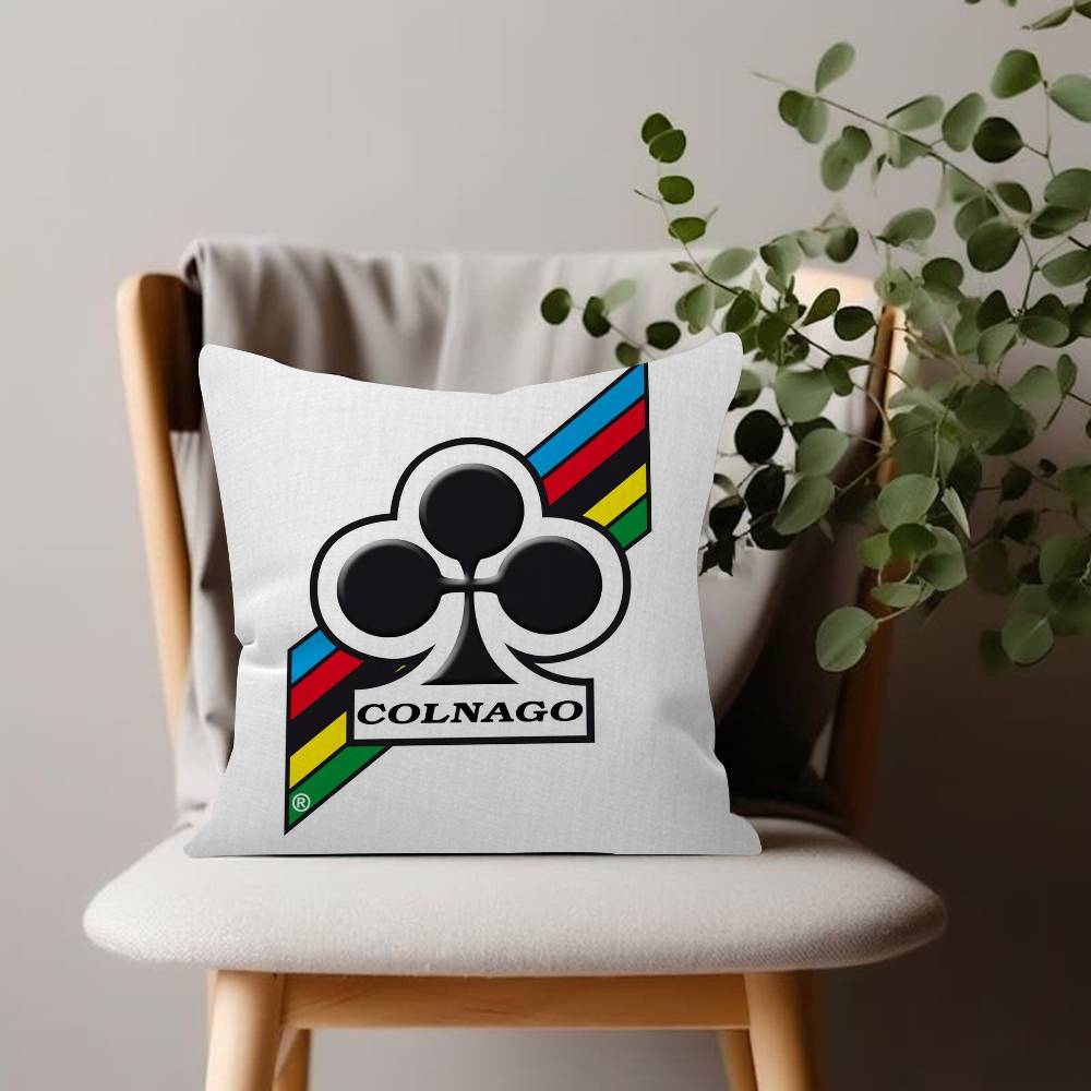 Racing Logo Pillow Case Plush Fabric Soft Double Sided Print Sofa CColnagoS Cushion Cover Throw Bicycle Pillow Covers