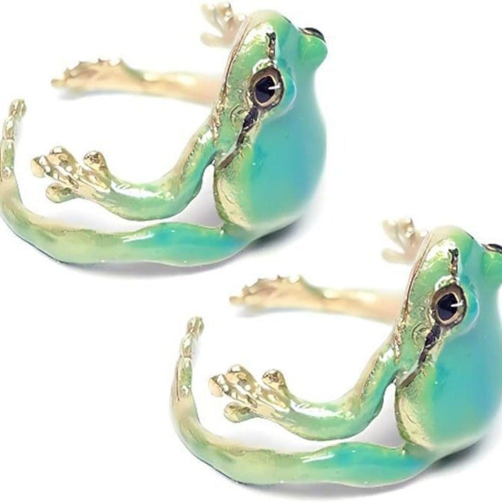 Alloy Frog Open Rings Opening Adjustable Ring Gift Tree Frog Ring For Women