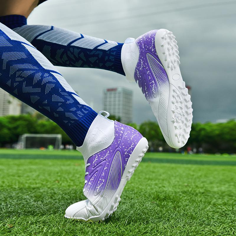 Модные мужские футбольные бутсы FG/TF Turf Soccer Cleats тренировочная обувь модный дизайн высококачественные уличные кроссовки высокие футбольные бутсы 45