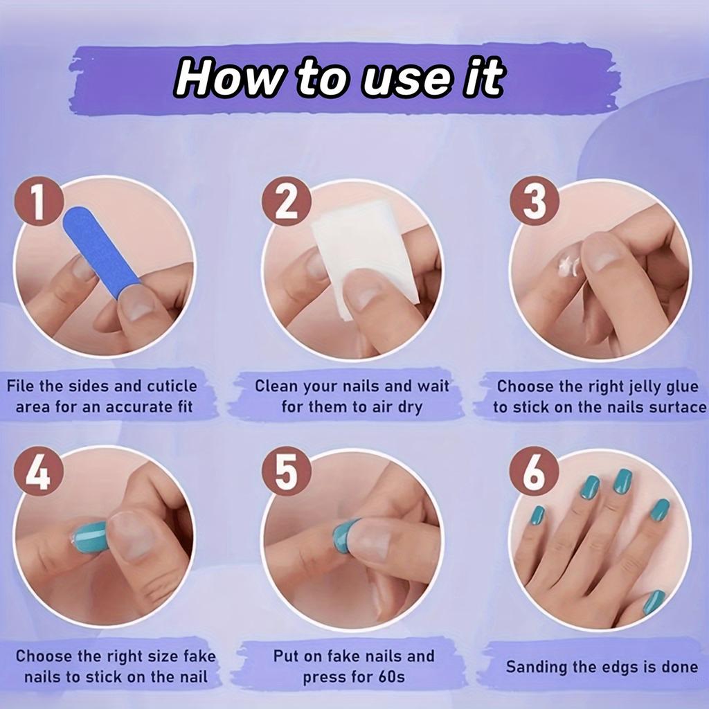 Набор из 24 элегантных розовых омбре накладных ногтей, короткие квадратные с глянцевым финишем, идеально подходит для модного нейл-арта, маникюра и декора