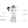 Aluminium Moka Pot Milk Cow Color Coffee Maker Coffee Brewing Aluminium Coffee Pot  Coffee Shop