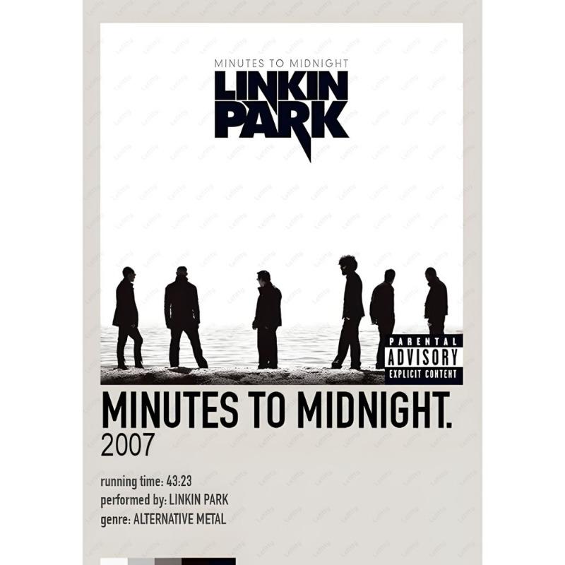 L-Linkin Park Рок-н-ролл группа Ретро постер Липкое настенное искусство Печать Водонепроницаемый Дом Гостиная Спальня Бар Эстетический декор