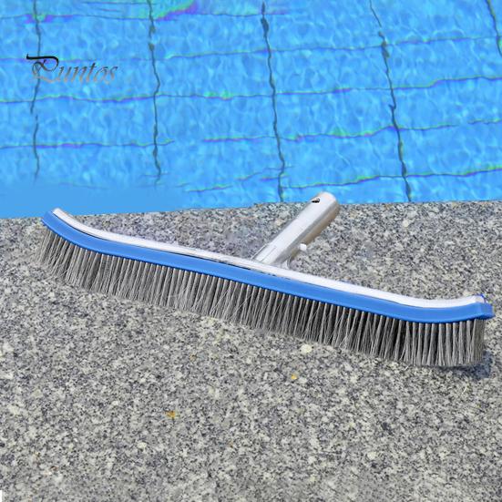 Головка щетки для бассейна Щетка для бассейна из нержавеющей стали с загнутыми концами для углов Щетки для бассейна для плитки, ступеней, полов