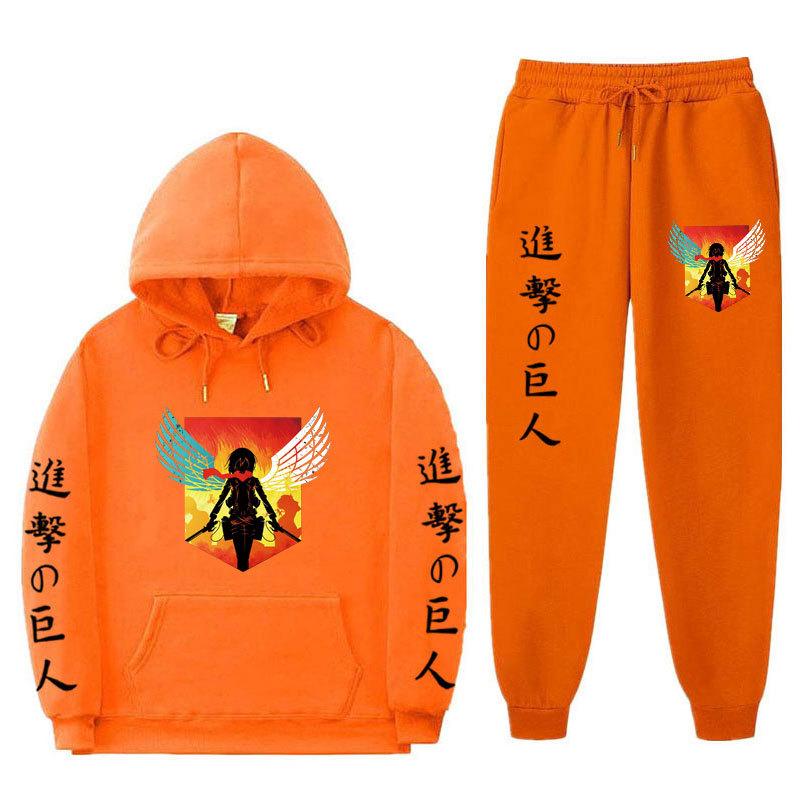 2023 осенне-зимний комплект с капюшоном, толстовка с принтом для мужчин и женщин, унисекс, оверсайз, модные повседневные брюки с длинными рукавами, костюм, одежда