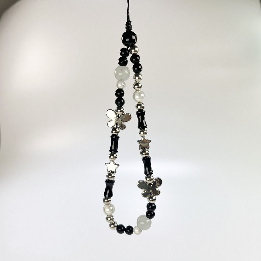 Gothic Style Y2K Phone Strap Star Heart Cell Phone Chain Fashion Mobile Phone Lanyard Phone Charm