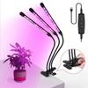 Светодиодные лампы полного спектра с клипсой для выращивания 2/3/4 головки Лампа для горшечных растений Гидропонные светильники Лампа для рассады Гроутент