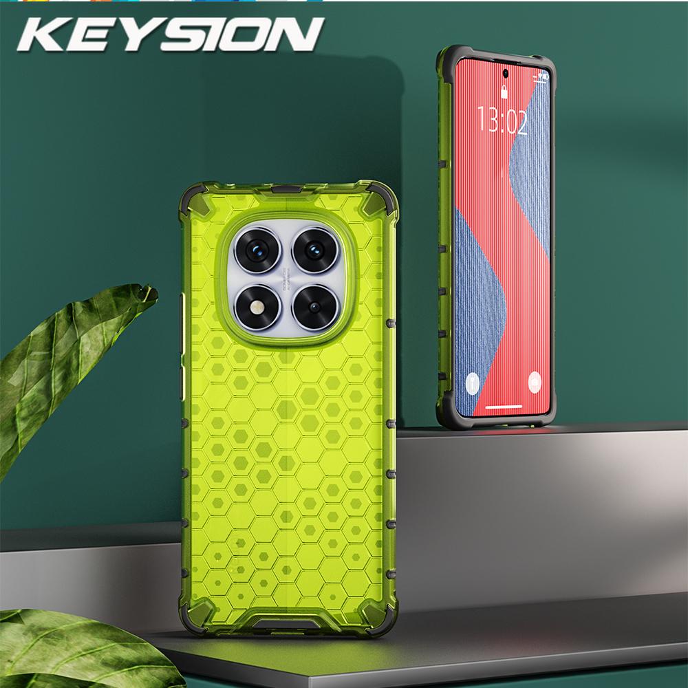 KEYSION Противоударный чехол для Redmi Note 14 4G 14 Pro+ 5G Силиконовый+ПК Прозрачный сотовый чехол для телефона Redmi Note 14 Pro 5G