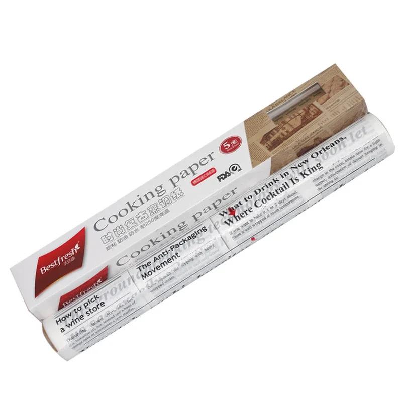 Retro English Newspaper Food Accessories for Baking Kitchen Food Grade Grease Paper Bread Sandwich Burger Fries Wrappers Cookie