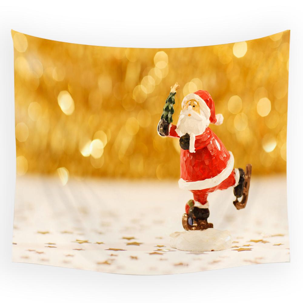 Мультфильм Санта-Клаус креативный принт с узором гобелен для дома, спальни, гостиной, украшения стены, фон, тканевый гобелен