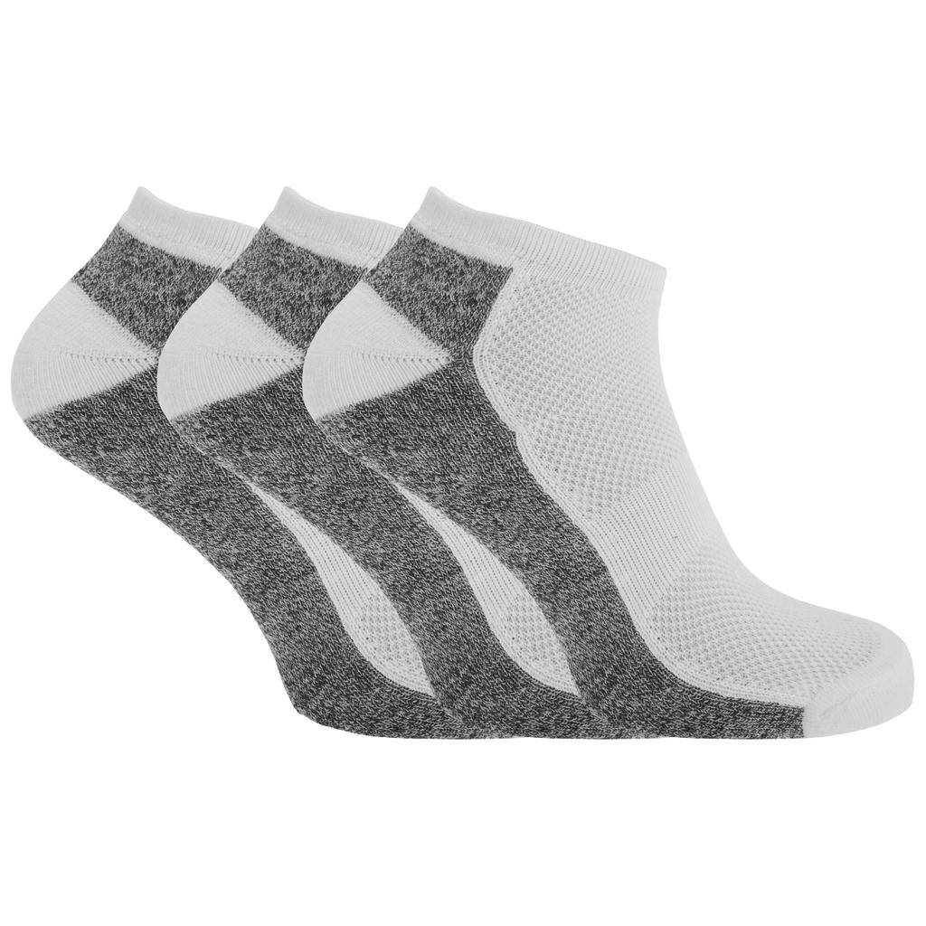 Mens Cotton Rich Sports Trainer Socks With Mesh And Ribbing (Pack Of 3)