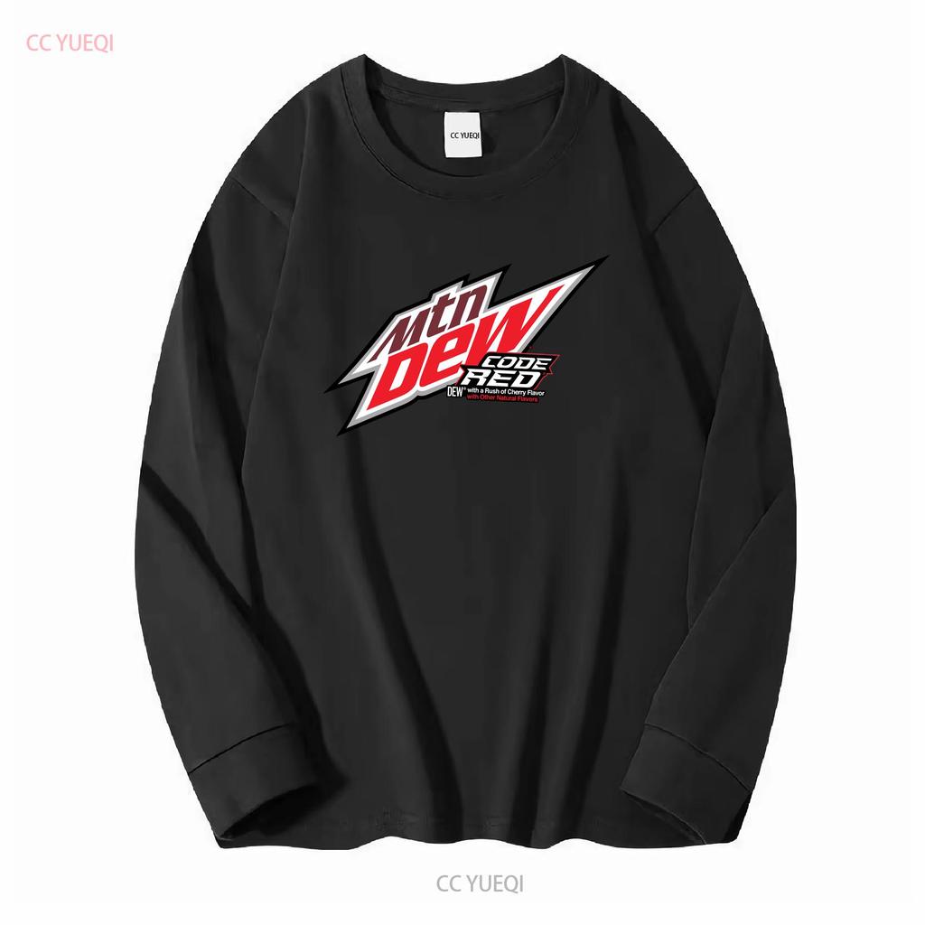 Футболка с логотипом Mountain Dew Code Red для любителя Mtn Свитшот Содовая A1242 с длинным или коротким рукавом винтажная стильная выстиранная растянутая