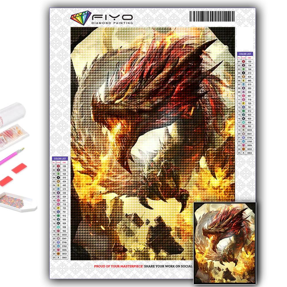 Алмазная вышивка Китайский дракон 5D DIY Алмазная картина Вышивка крестом Горный хрусталь